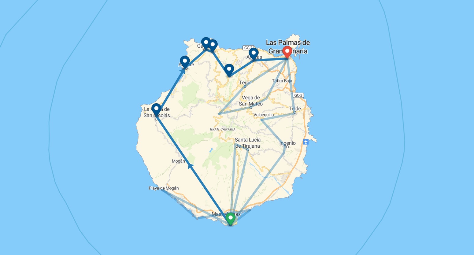 Route through Gran Canaria day 5
